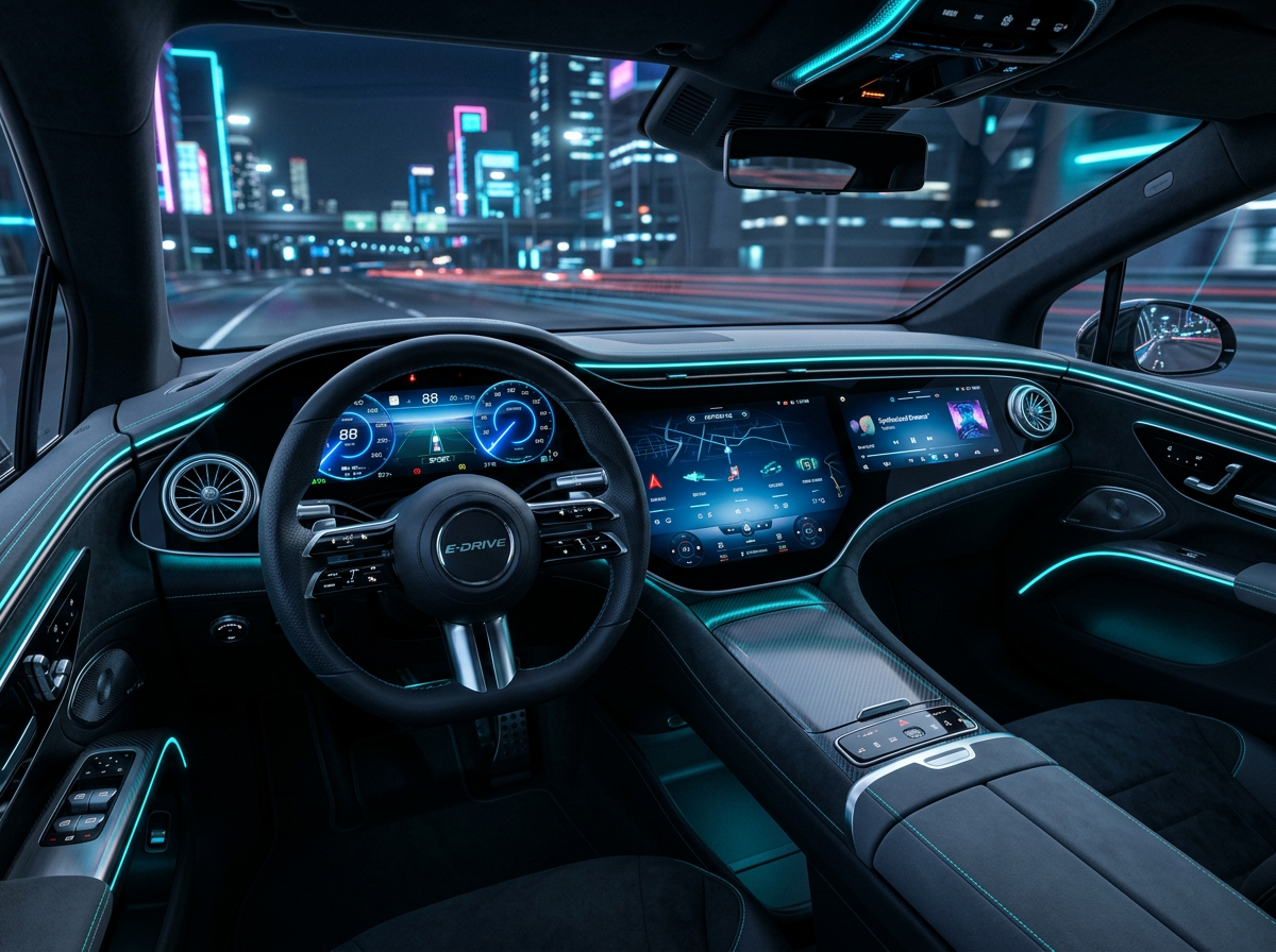 VoltEdge electric vehicle digital dashboard UI display