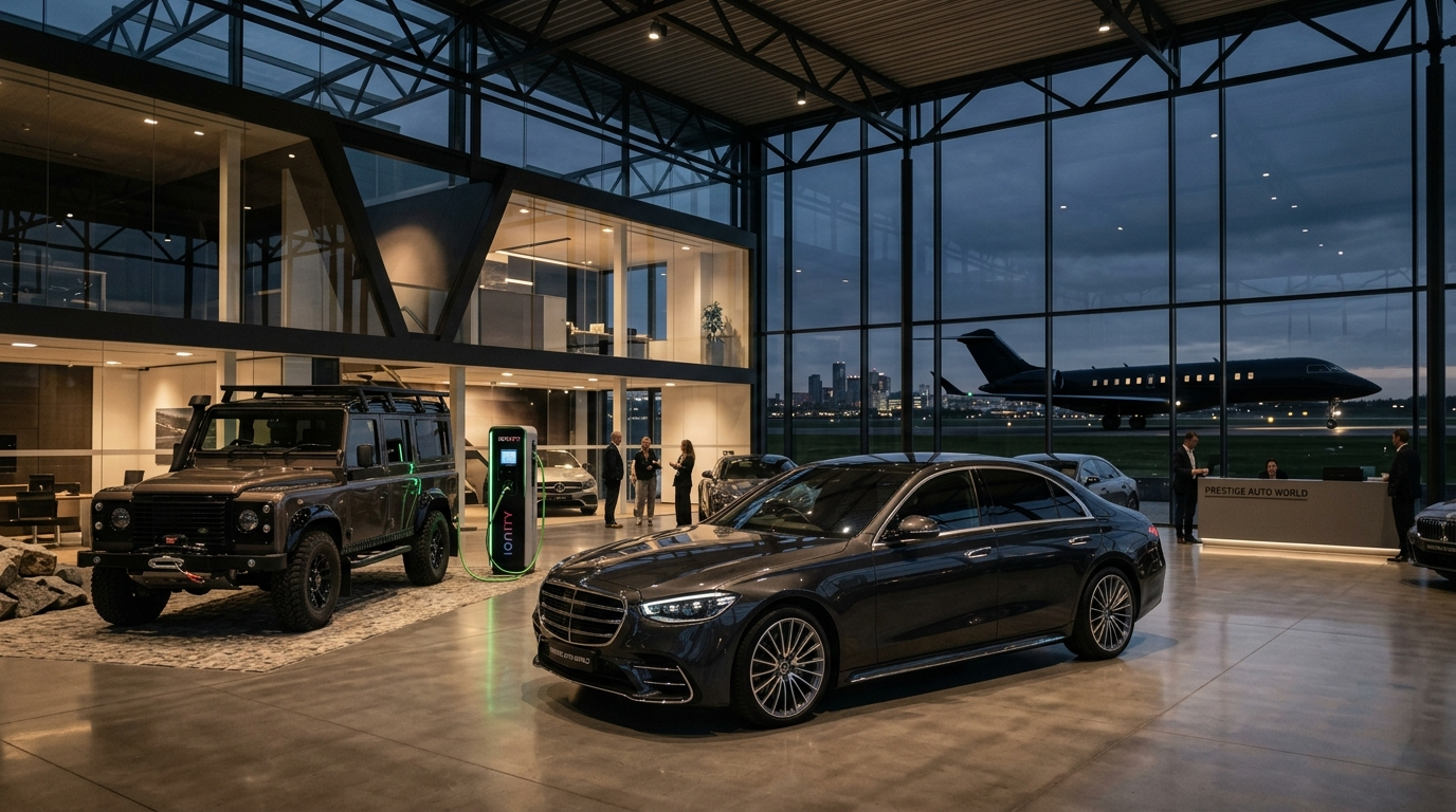 Aureon portfolio fleet line in modern executive garage setting