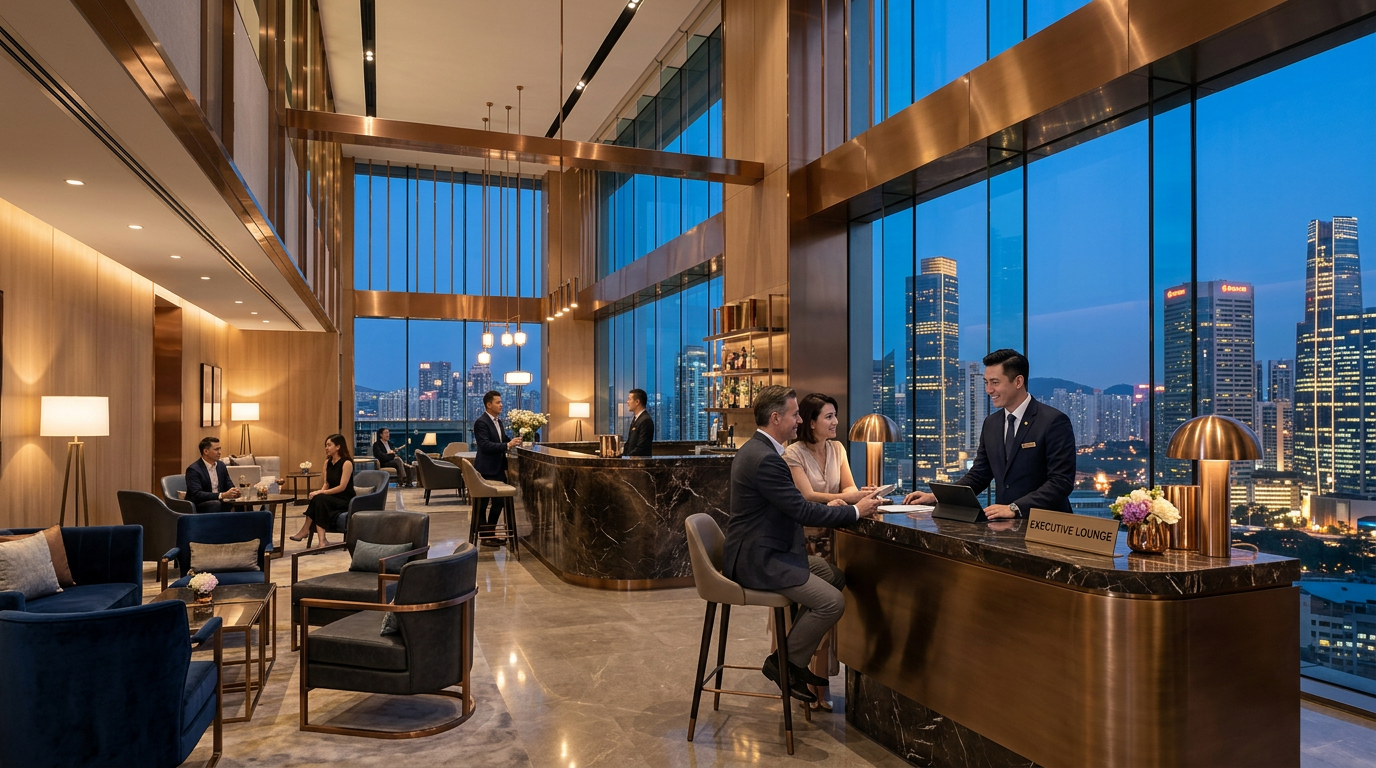Aureon executive concierge lounge interior